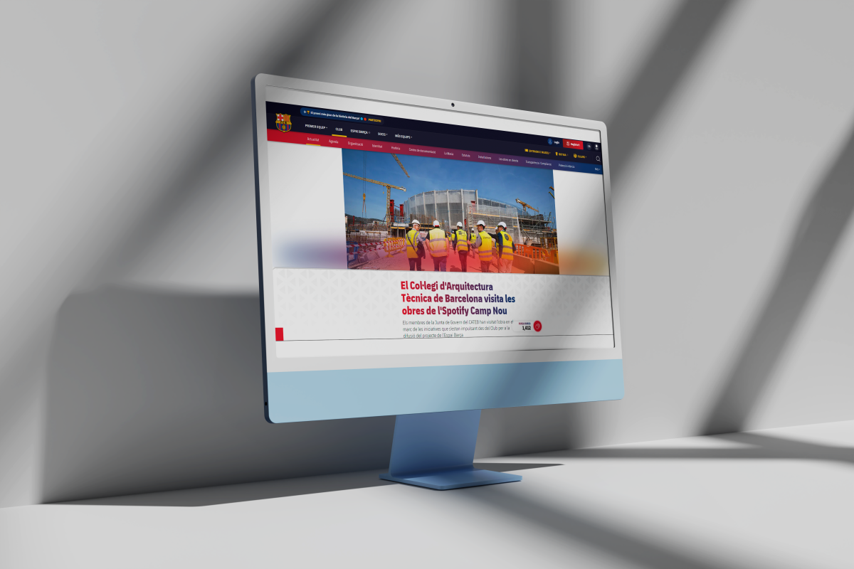 EL CATEB visita las obras del Spotify Camp Nou